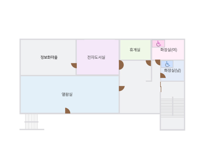 강경도서관 지상2층 평면도
