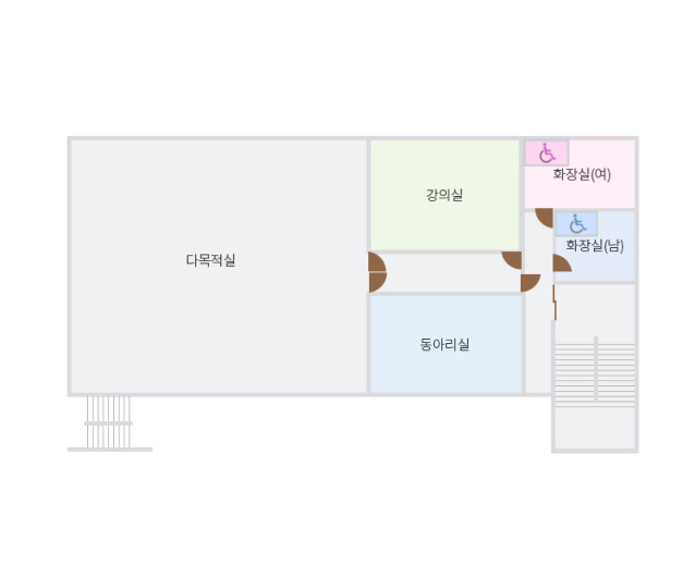 강경도서관 지상3층 평면도